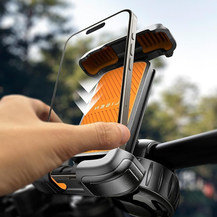 Bike Phone Holder with 360 Rotation and Four Corner Grip for 4.7-6.8in Phones