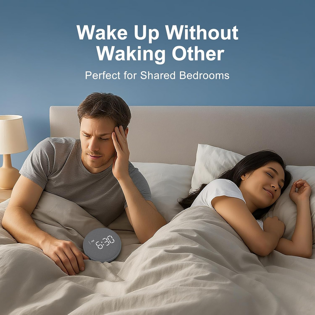 Vibrating Alarm Clock with 110dB Sound and Three Wake Modes for Heavy Sleepers