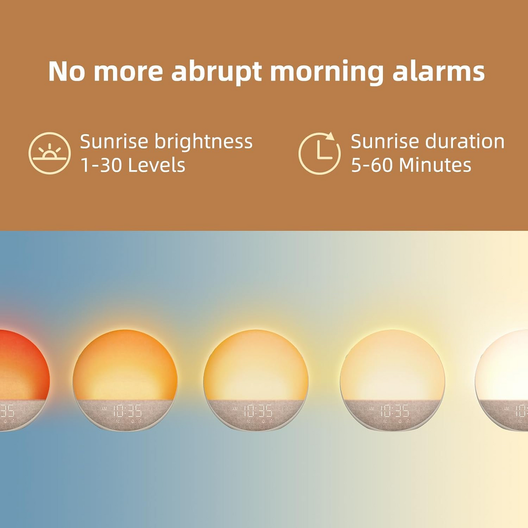 Alarm Clock with Sunrise Simulation and Sunset Dimming, Touch Controls