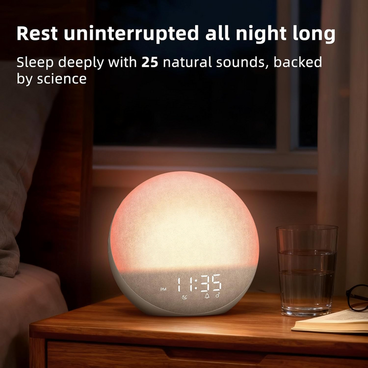 Alarm Clock with Sunrise Simulation and Sunset Dimming, Touch Controls