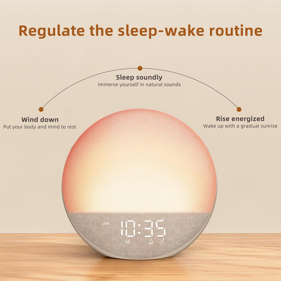 Alarm Clock with Sunrise Simulation and Sunset Dimming, Touch Controls