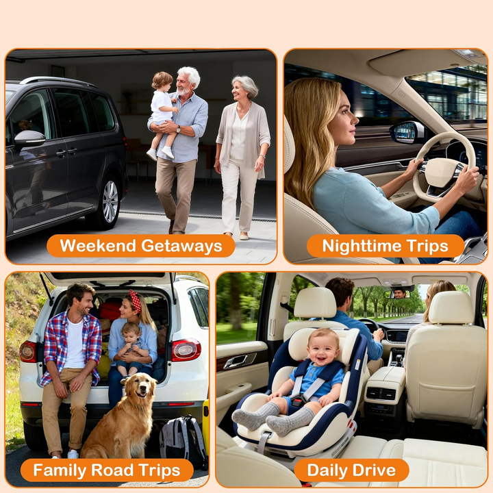 Rear View Baby Camera with Infrared Night Vision and Wide Angle Lens for Car Seats