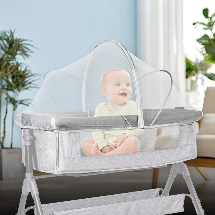 Foldable Mosquito Net for Cribs and Bassinets with Pop Up Frame