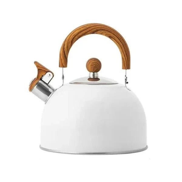 Whistling Stovetop Kettle, Induction and Gas Compatible with Heat Resistant Handle