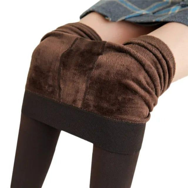 Thermal Fleece Lined Leggings High Waist Winter Trousers