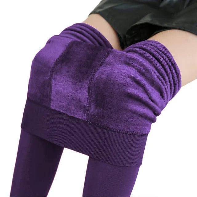 Thermal Fleece Lined Leggings High Waist Winter Trousers