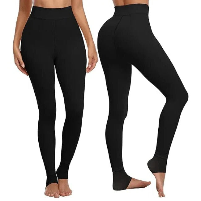 Thermal Fleece Lined Leggings High Waist Winter Trousers