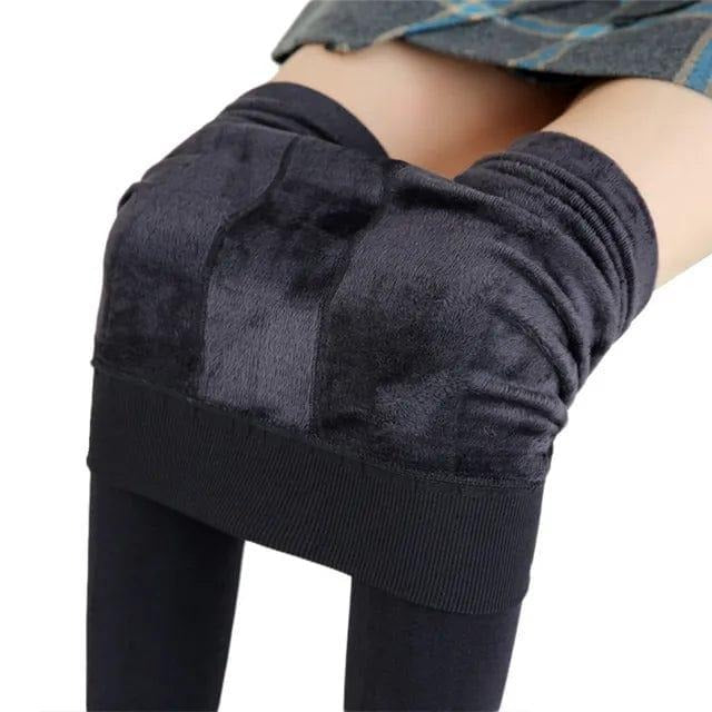 Thermal Fleece Lined Leggings High Waist Winter Trousers