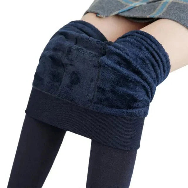 Thermal Fleece Lined Leggings High Waist Winter Trousers