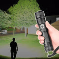 Rechargeable XHP502 LED Tactical Flashlight with Bright Beam