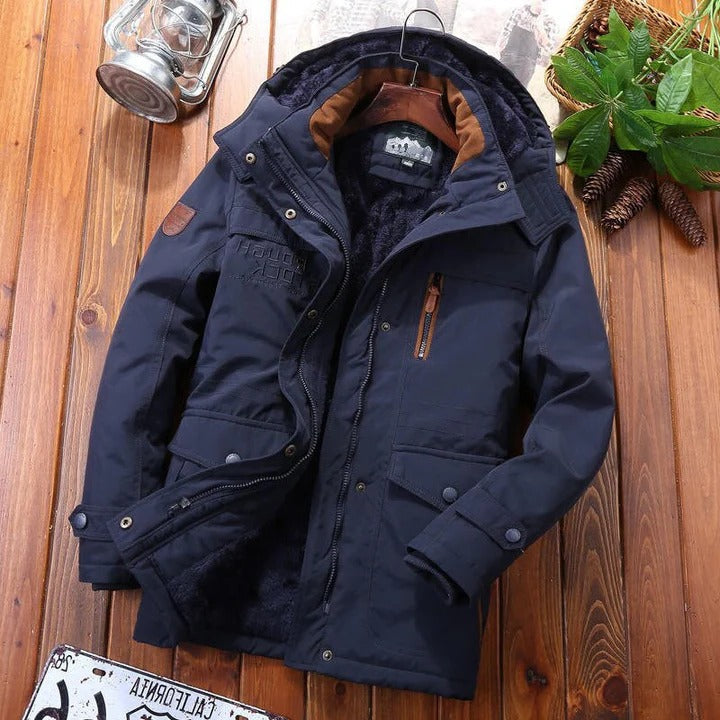 Multi-Pocket Padded Workwear Fleece Jacket