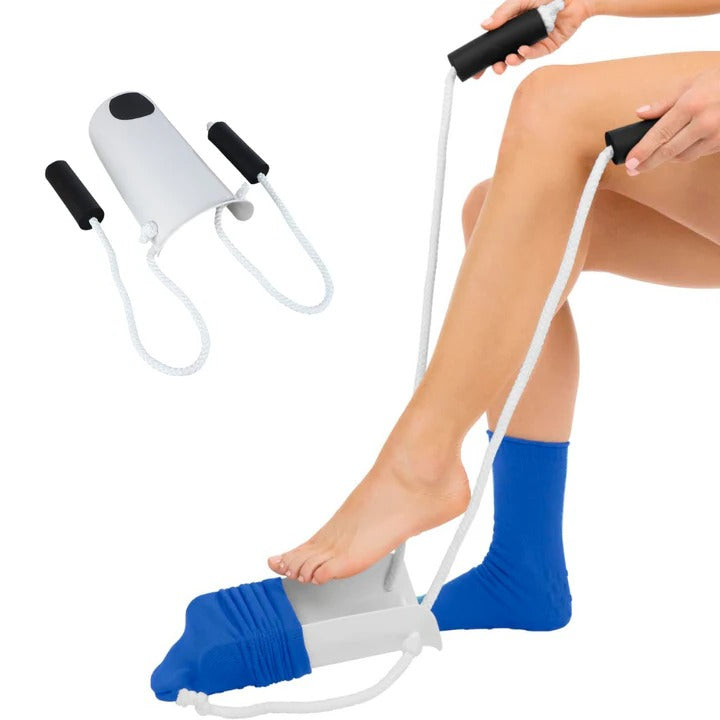 Easy-On Sock Wearing Helper Device