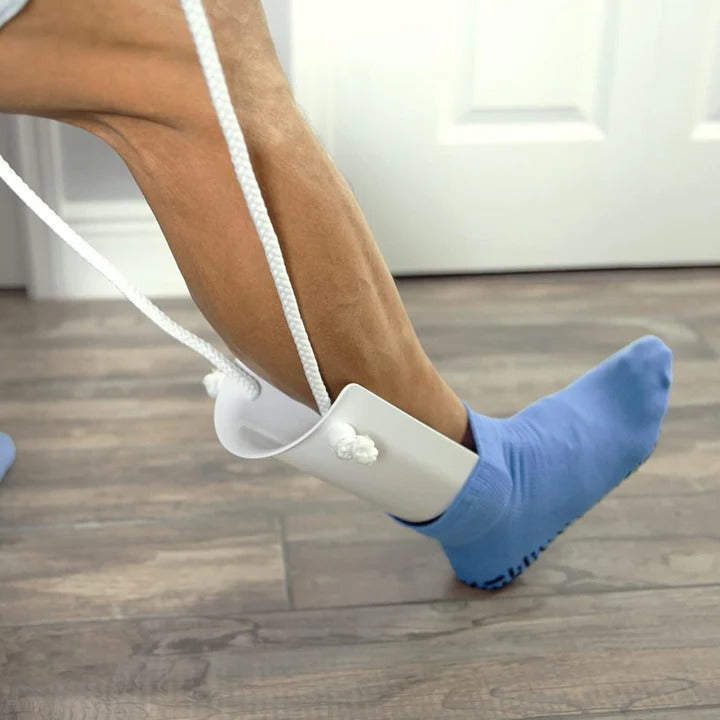 Easy-On Sock Wearing Helper Device