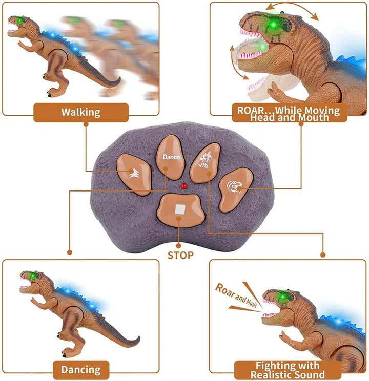 Remote Control T-Rex Dinosaur, Walking and Roaring Toy