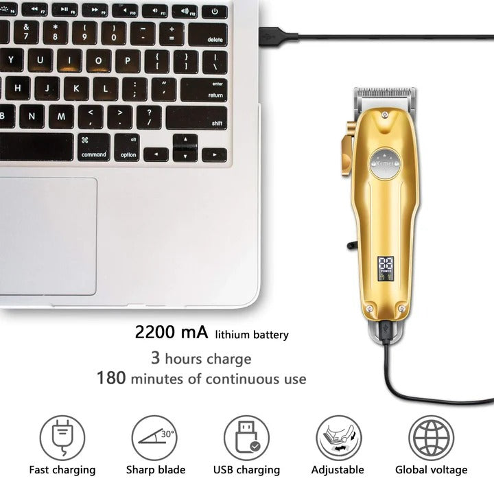Cordless Hair Clipper Set for Trimming and Cutting