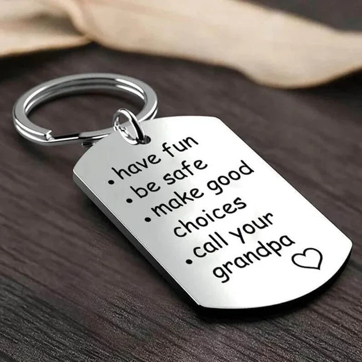 Durable Stainless Steel Keychain, Engraved Daily Reminder Gift