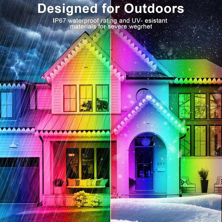 Durable Outdoor Lights, Permanent Installation for House Exterior