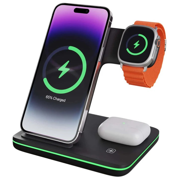 Apple Charger Stand, 3 in 1 Dock for Phone and Watch