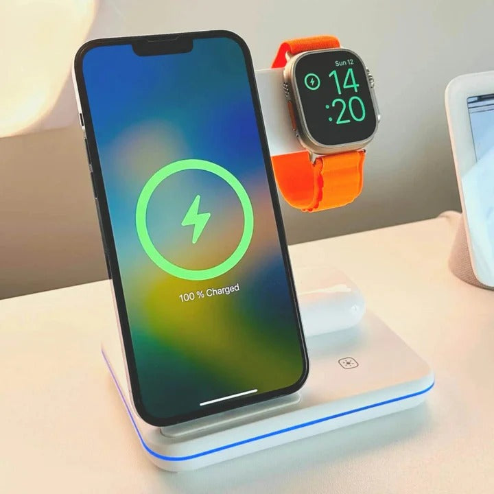 Apple Charger Stand, 3 in 1 Dock for Phone and Watch