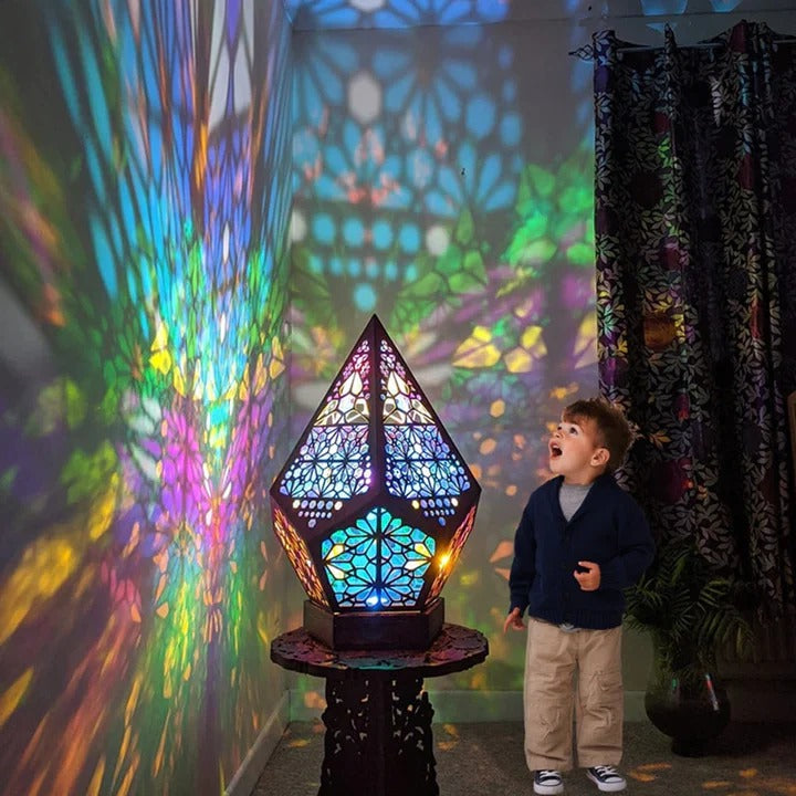 Decorative Night Light, Bohemian Projection Lamp for Ambiance