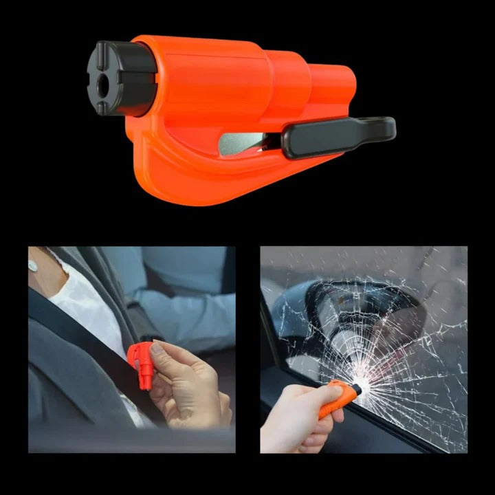 Vehicle Rescue Tool, 2-in-1 Window Breaker and Seatbelt Cutter
