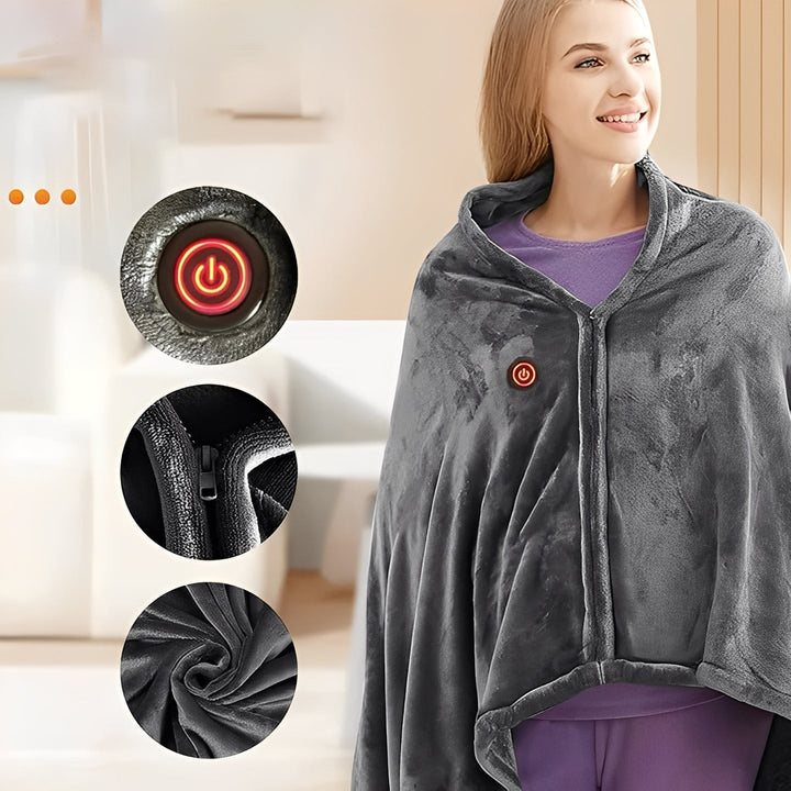 Portable Electric Heated Shawl, USB Rechargeable