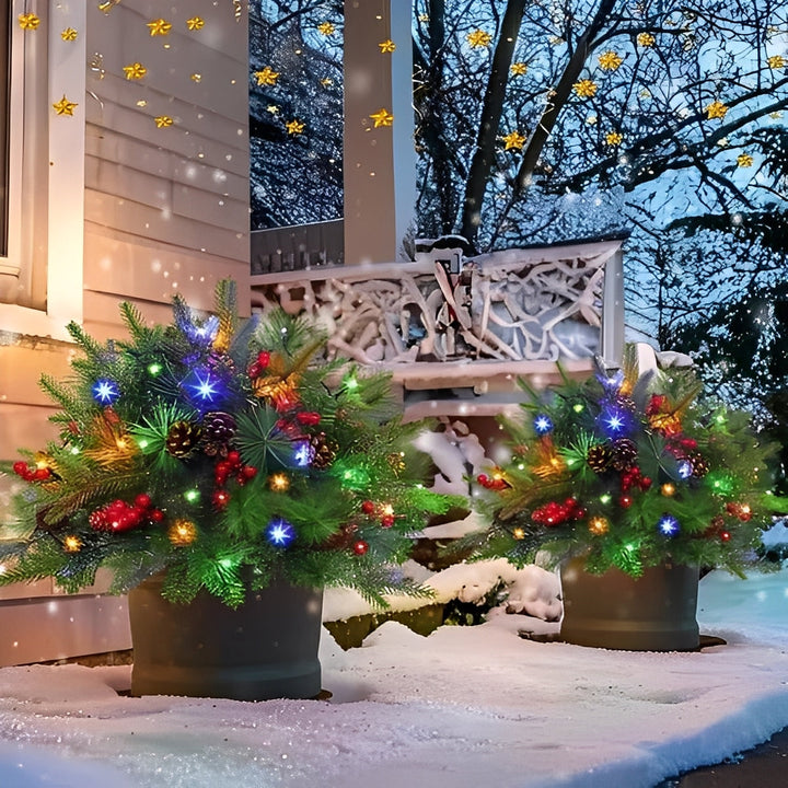 Artificial Christmas Tree Urn Filler Pre-lit Decoration