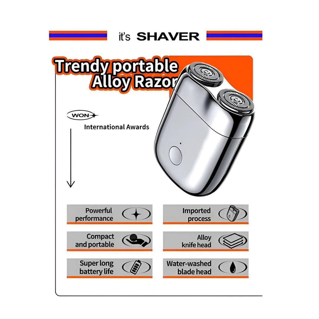 Mens Electric Shaver Mini Magnetic for Face and Beard
