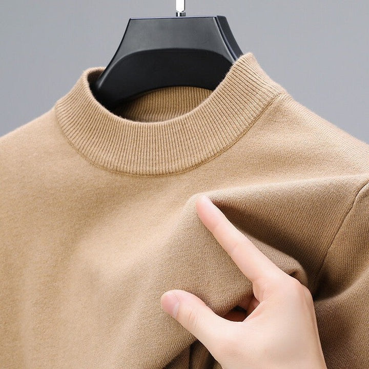 Mens Cashmere Knitted Jumper with Detailed Hem