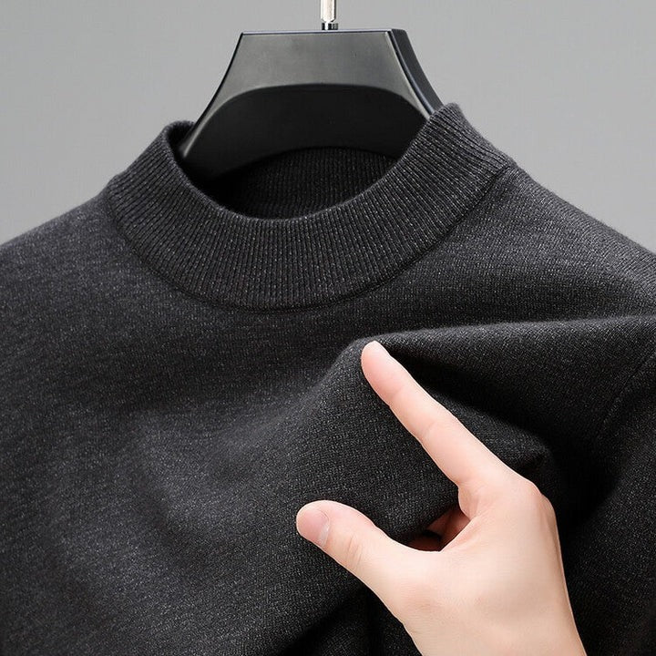 Mens Cashmere Knitted Jumper with Detailed Hem