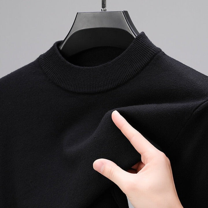 Mens Cashmere Knitted Jumper with Detailed Hem