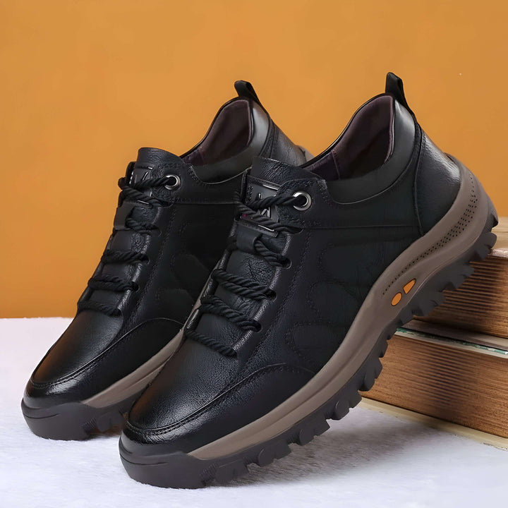 Orthopaedic Shoes for Men of Leather with Supportive Insole