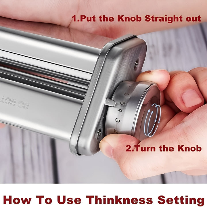Stand Mixer Attachment for Pasta Dough Rolling and Cutting