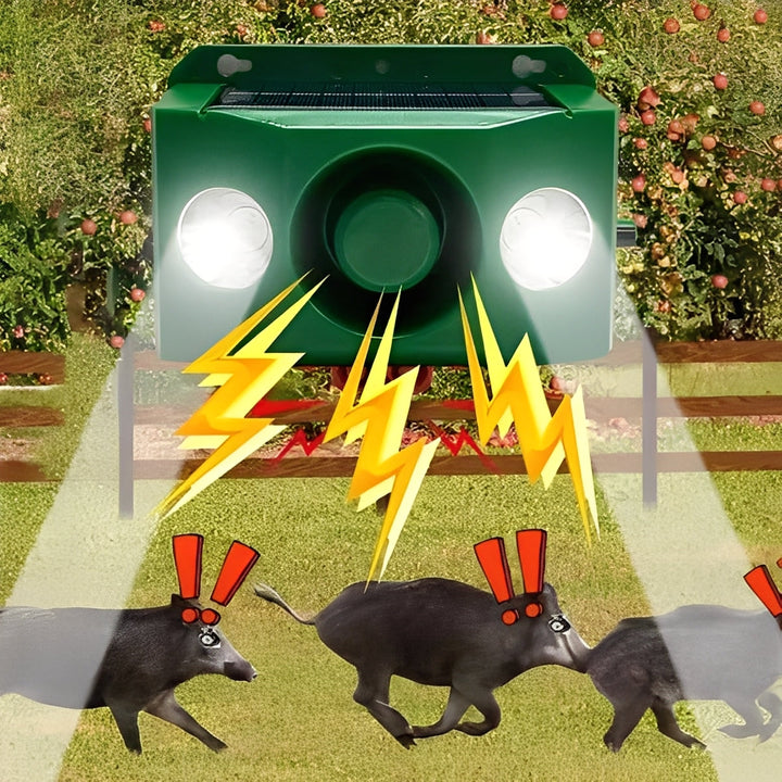 Animal Repellent Solar Powered Warning Lights for Night