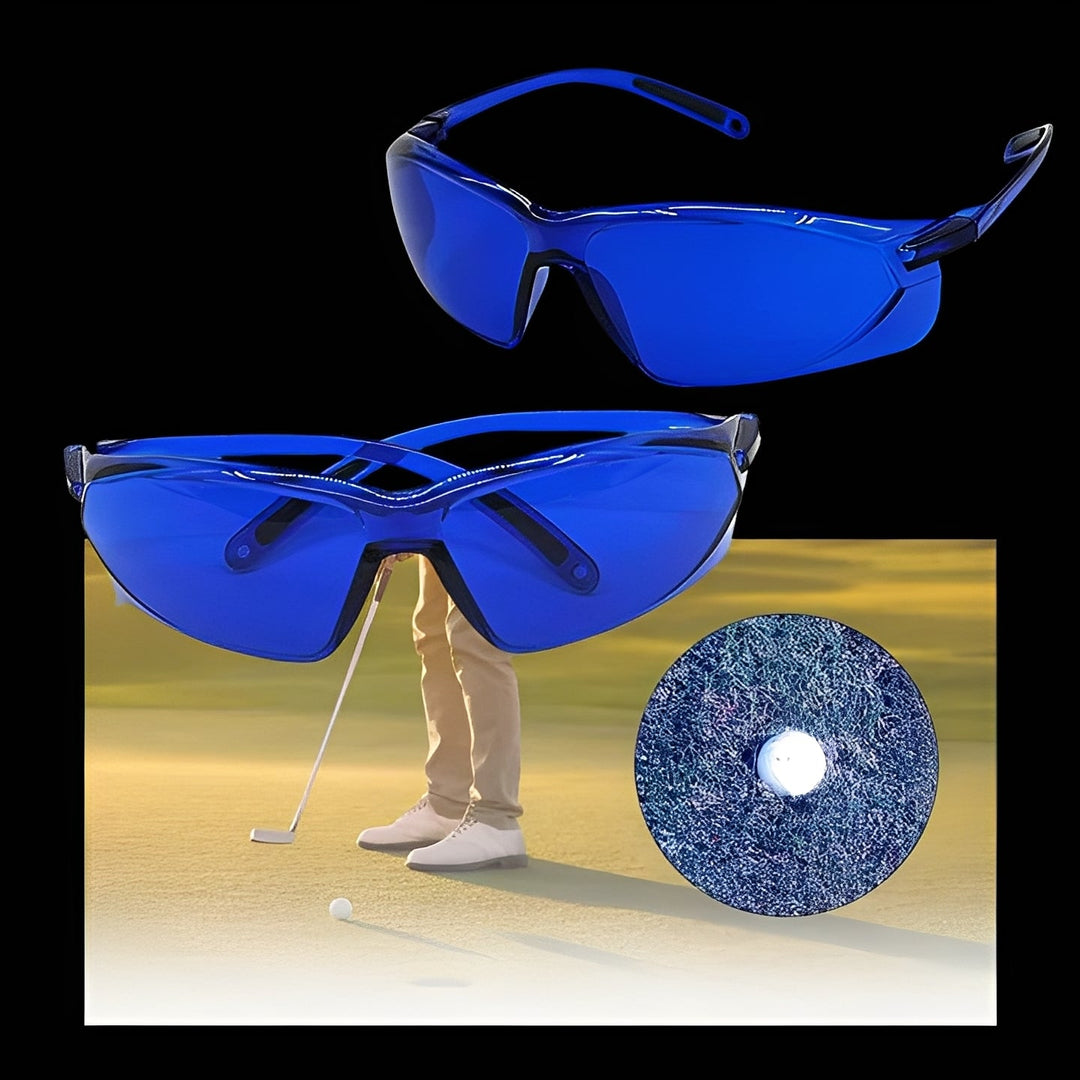 Golf Ball Finder Glasses with Blue Lens Contrast, UV400 Protection, Lightweight Unisex Design