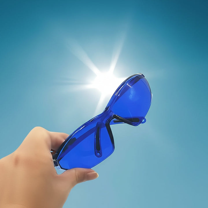 Golf Ball Finder Glasses with Blue Lens Contrast, UV400 Protection, Lightweight Unisex Design