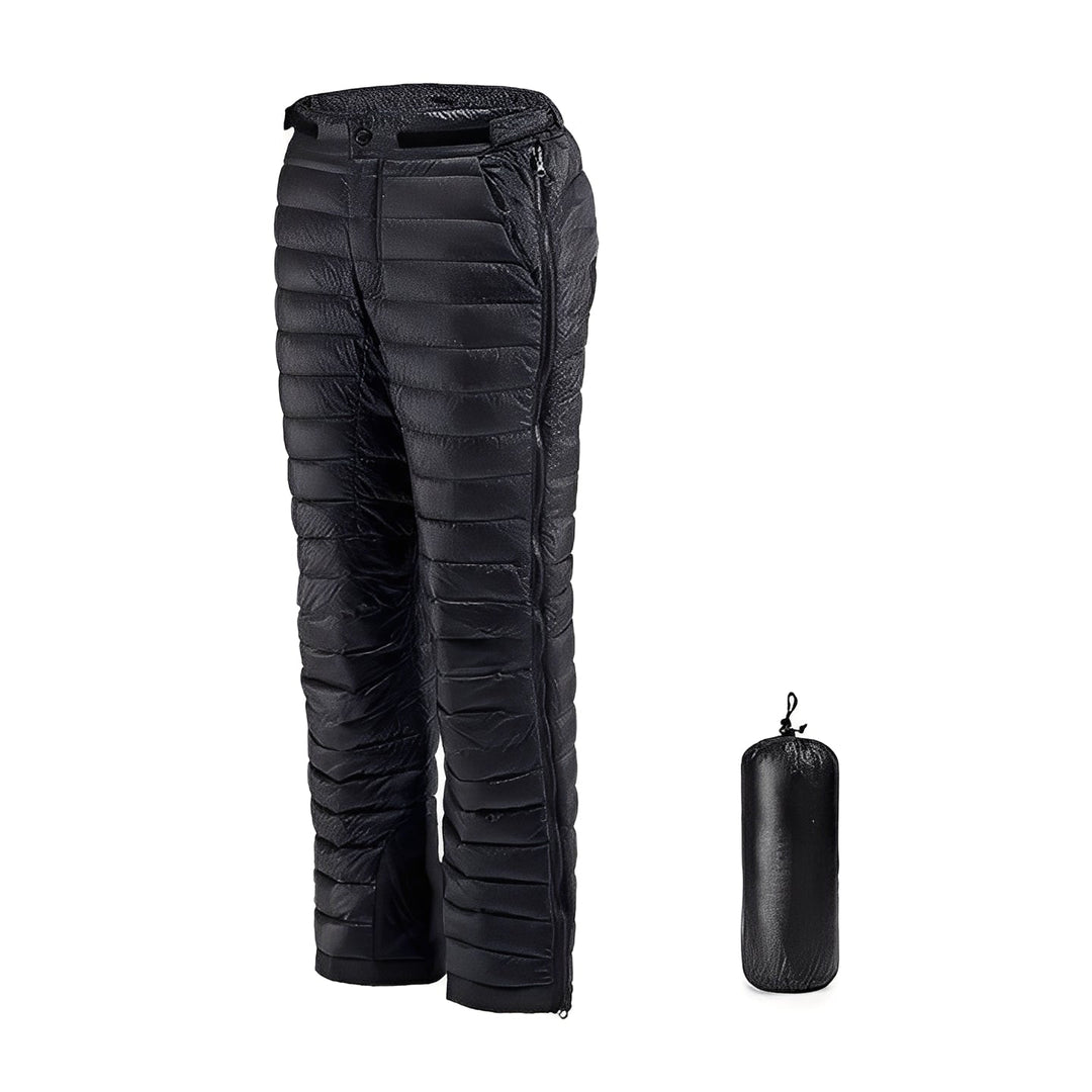 Outdoor Hiking and Skiing Trousers Thermal Goose Down with Zipper