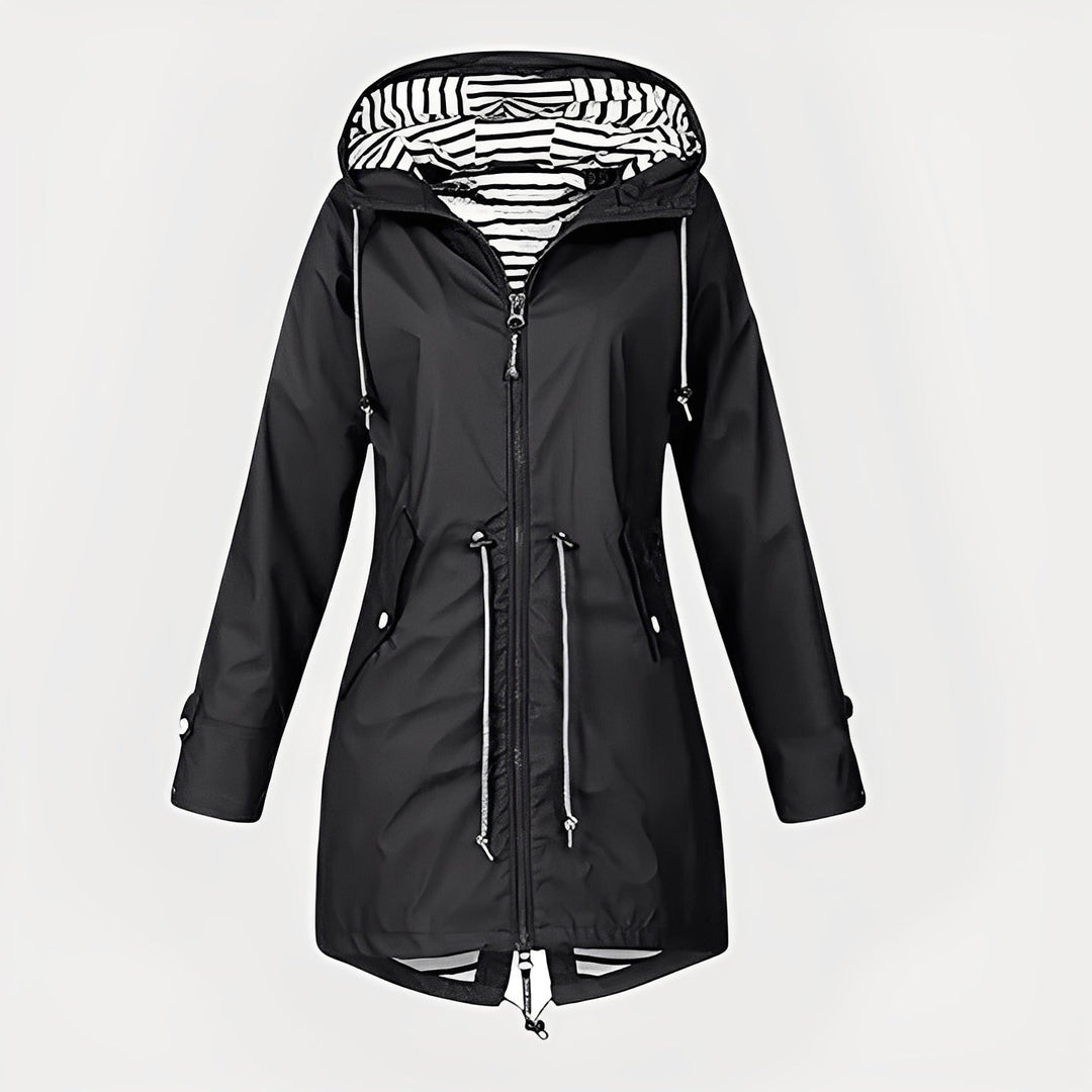 Waterproof Long Rain Jacket for Women and Protection