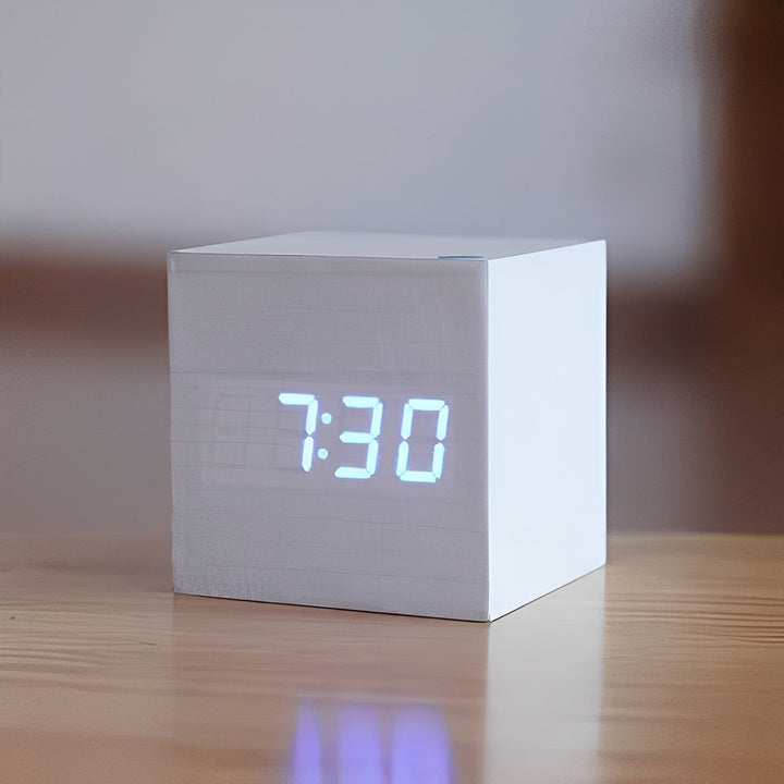 Digital Wood Clock Modern Style and LED Display