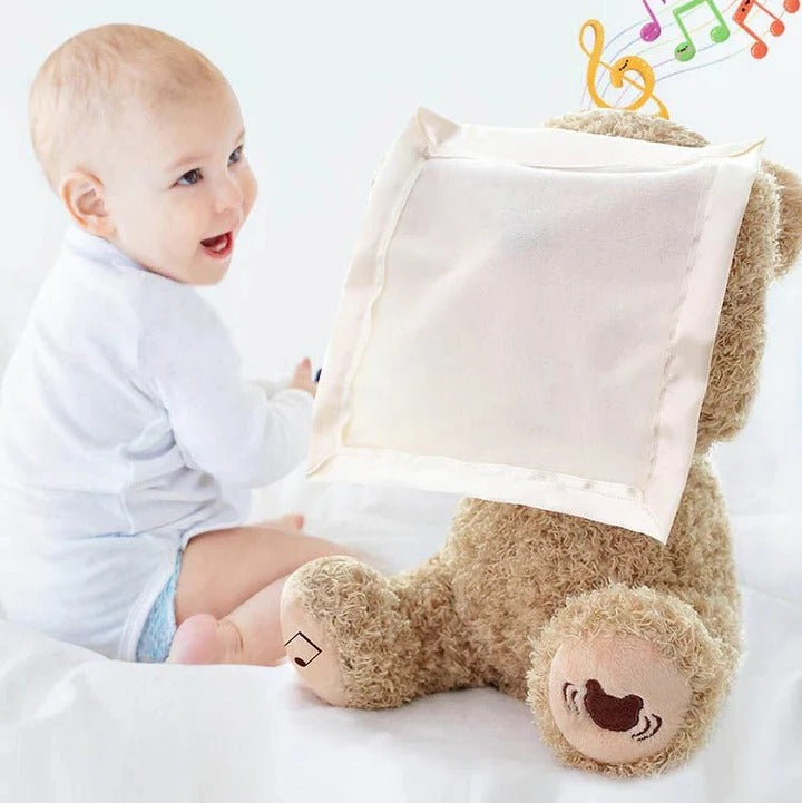 Interactive Plush Teddy Toy Peek-A-Boo Game for Children