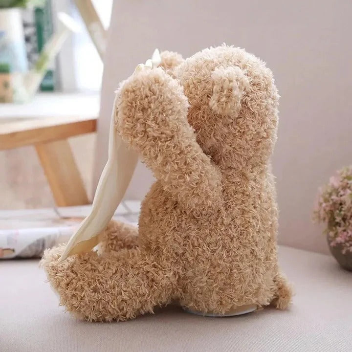 Interactive Plush Teddy Toy Peek-A-Boo Game for Children