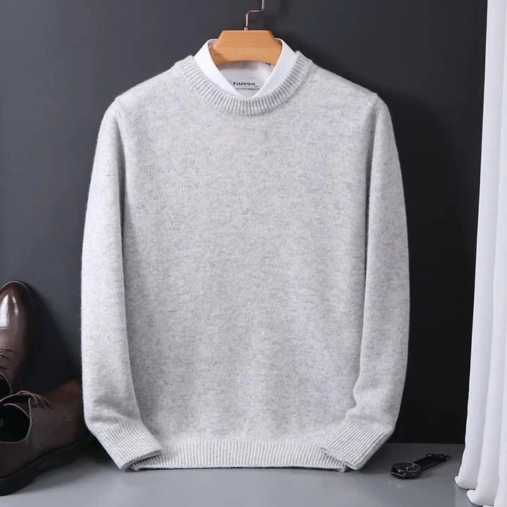 Mens Knit Jumper Cashmere Blend for Daily Wear