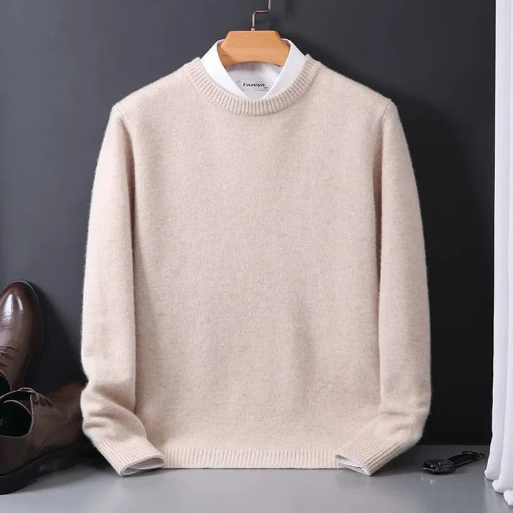 Mens Knit Jumper Cashmere Blend for Daily Wear
