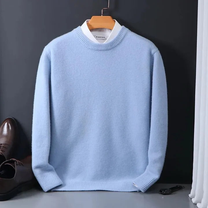 Mens Knit Jumper Cashmere Blend for Daily Wear