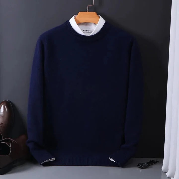 Mens Knit Jumper Cashmere Blend for Daily Wear