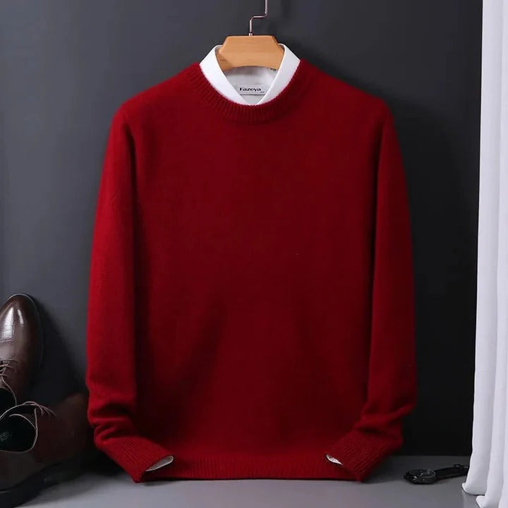 Mens Knit Jumper Cashmere Blend for Daily Wear