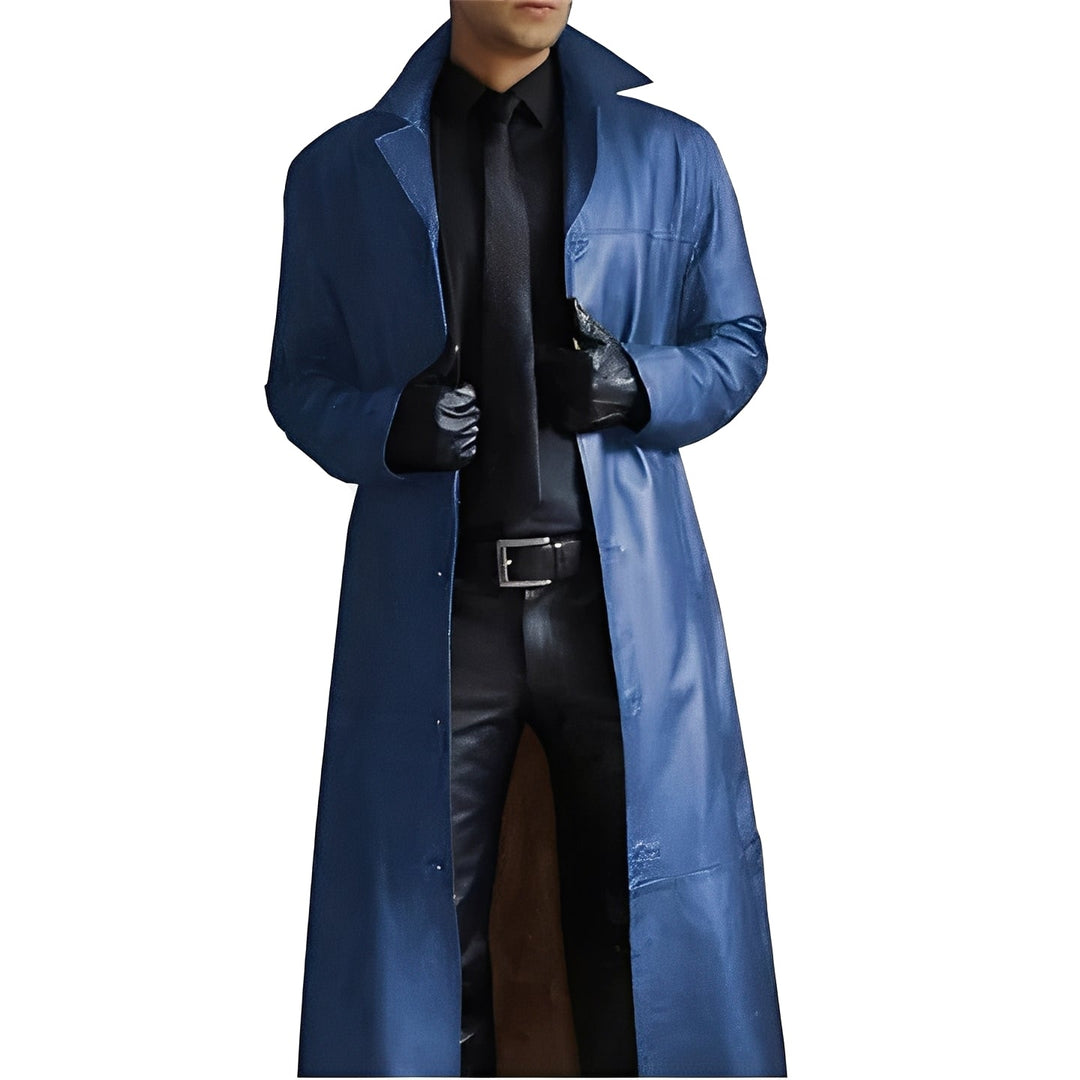 Mens Leather Coat Classic Style for Winter Wear