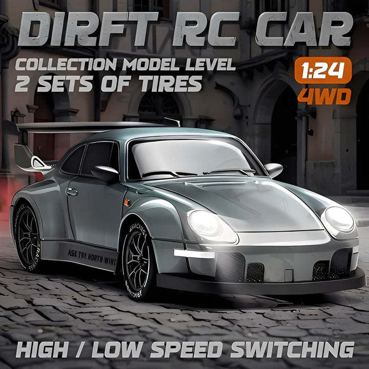 4WD RC Car Retro Style with LED Lights for Racing