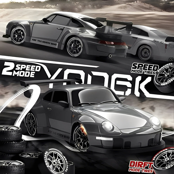 4WD RC Car Retro Style with LED Lights for Racing