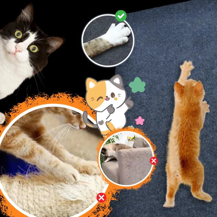 Adhesive Cat Scratch Pad Wall Mounted for Cats and Kittens